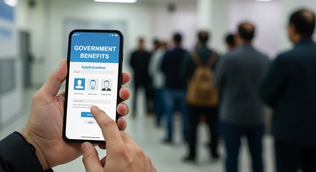 Pessoa utilizando aplicativo para consultar Auxílio Brasil e informações sobre elegibilidade