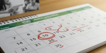 Calendário de pagamentos do Auxílio Brasil 2026 com datas importantes destacadas