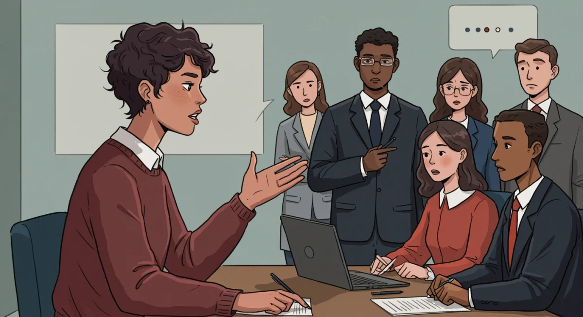 Ilustração de denúncia de assédio moral a profissionais