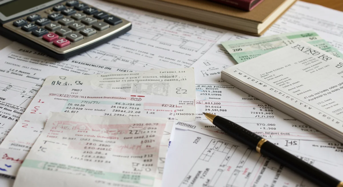 Documentos financeiros organizados para comprovação de renda de autônomo no MCMV.