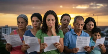 Famílias brasileiras consultando informações sobre o Auxílio Brasil e novas regras de elegibilidade
