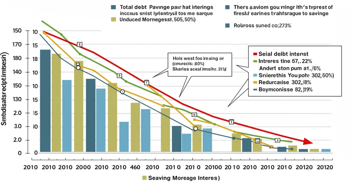 Gráfico de economia de juros ao quitar financiamento imobiliário antecipadamente.
