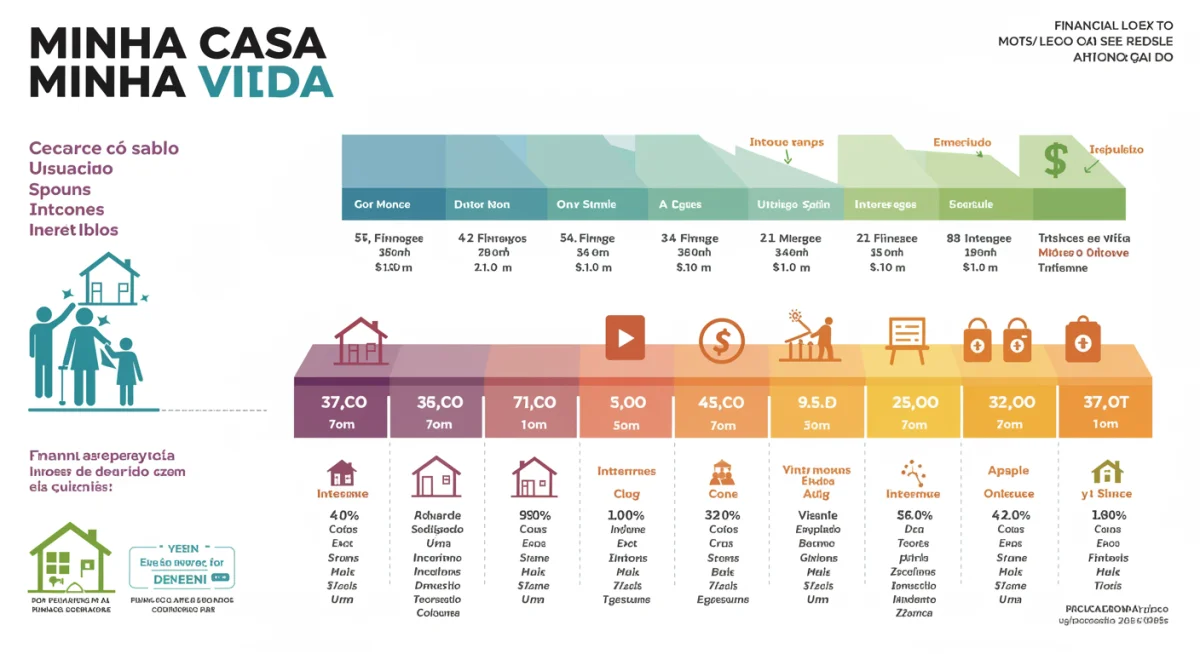 Infográfico detalhando as faixas de renda e benefícios do programa Minha Casa Minha Vida.