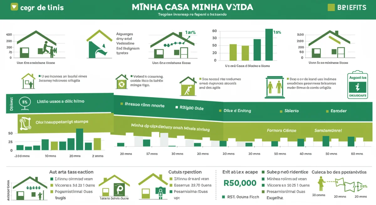 Infográfico detalhando as faixas de renda e benefícios do Minha Casa Minha Vida para imóveis de até R$ 350 mil.