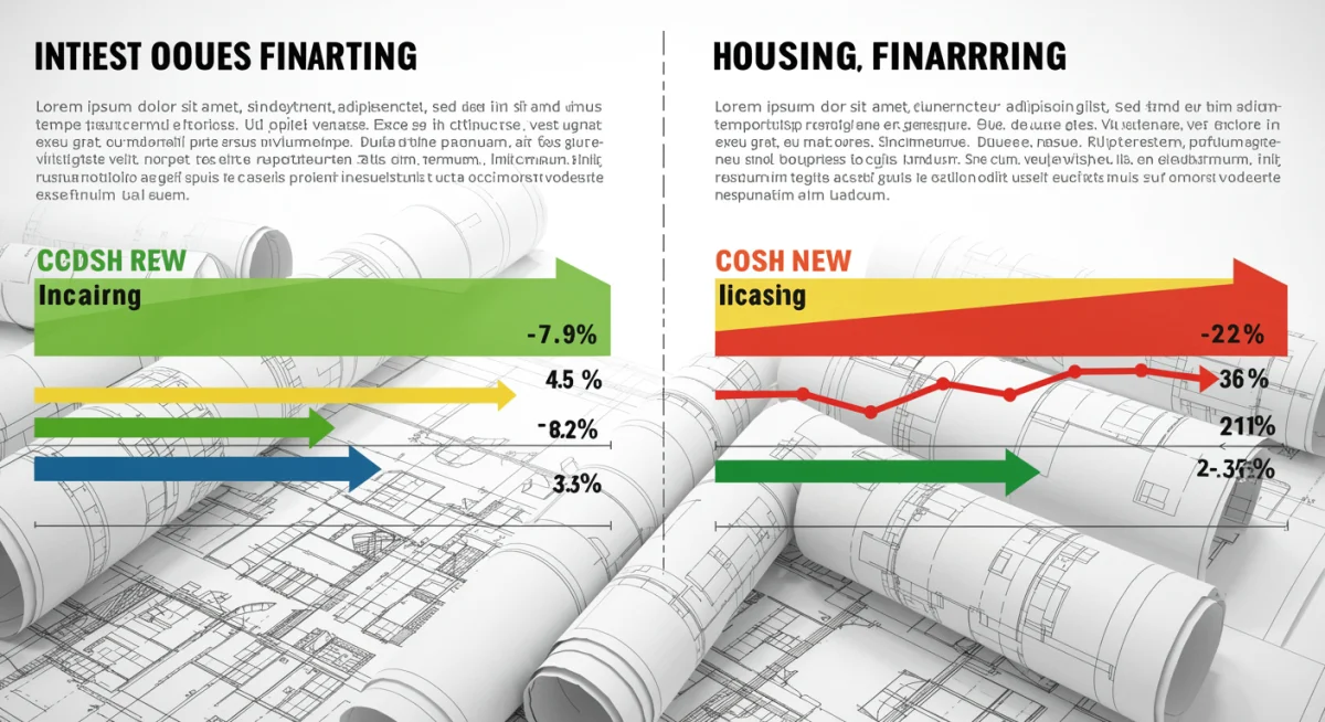 Infográfico comparando taxas de juros antigas e novas para financiamento habitacional.
