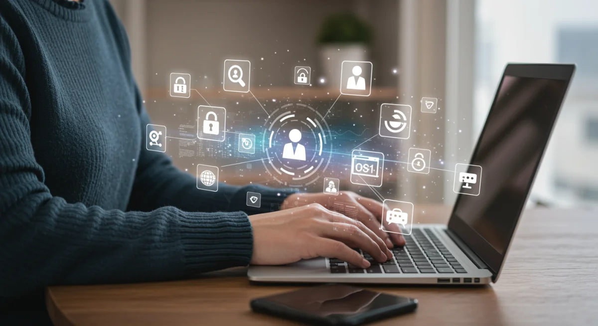 Pessoa preenchendo formulário online para Seguro-Desemprego em seu computador.