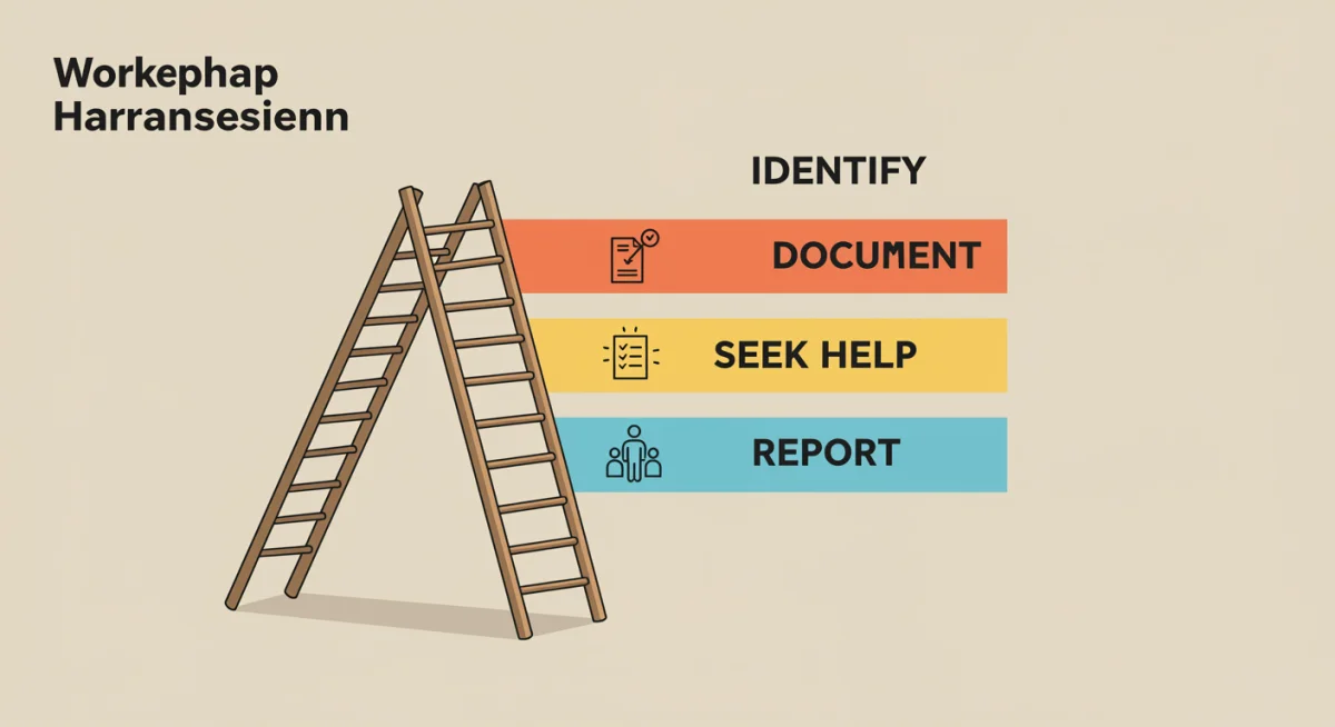 Gráfico de passos para combater assédio moral