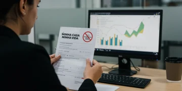 Pessoa preocupada com financiamento negado do Minha Casa Minha Vida em 2026
