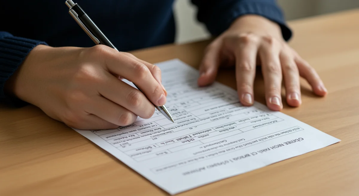 Preenchendo formulário de inscrição para o Cadastro Único